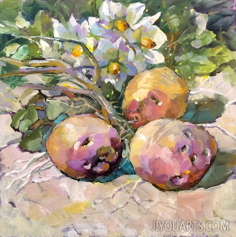 Vegetable Painting Oil Original Still Life Painting Small Oil Painting Food Art Kitchen Oil Painting Food Wall Art