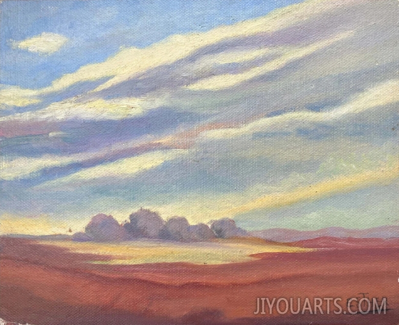 Landscape original painting, Desert artwork, Southwestern art