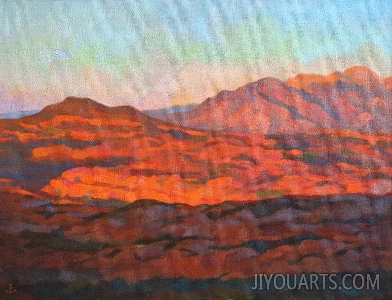 Original American West Desert Landscape Oil Painting